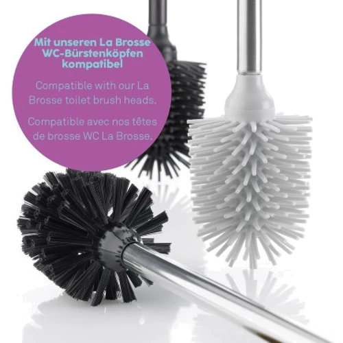 Єршик для унітазу KELA Merida чорний 43х10 см (23767)