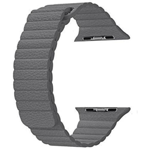 Аксессуар для Watch Fashion Leather Loop Band Grey for Apple Watch 38/40/41mm