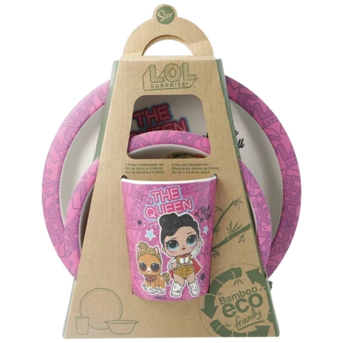 Набор посуды Stor Bamboo Set with Rim LOL Surprise Glam 3 пр.