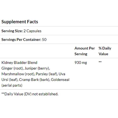 Nature's Way, Kidney Bladder, 930 mg, 100 Vegan Capsules (NWY00110): Стать унісекс
