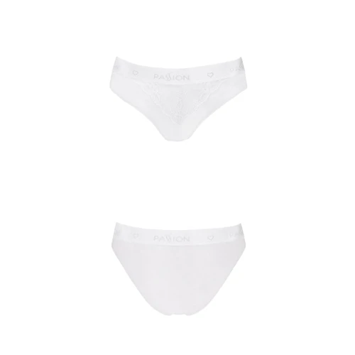 Трусики с широкой резинкой и кружевом Passion PS001 PANTIES white, size M