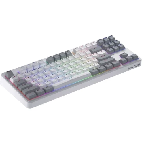 Клавиатура Hator Rockfall 3 Mecha TKL QMK/VIA Orange Wireless White (HTK851UA) UA