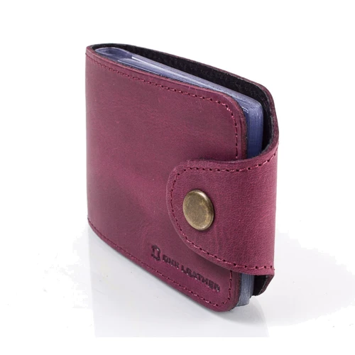 Жіноча візитниця DNK Leather фіолетова (DNK-Cards-Hcol-L): Матеріал Натуральна шкіра