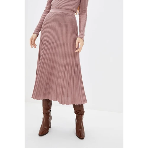 

Юбка Sewel US794 42-44 пудровая плиссе удлиненная миди