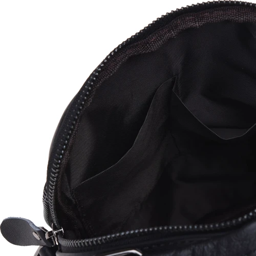 Мужская сумка планшет Borsa Leather черная (K10118-black): Застежка Молния
