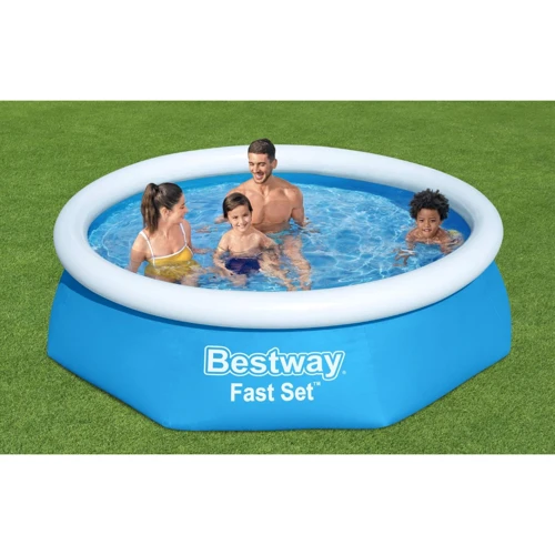 Бассейн Bestway семейный 244-61см (57450) (фильтр-насос круглый, в коробке) фото 1