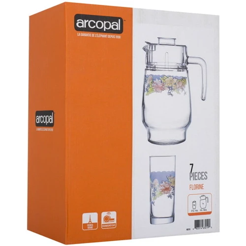 Набор для напитков ARCOPAL FLORINE 7 предметов (N3215): Объем стакана мл 270