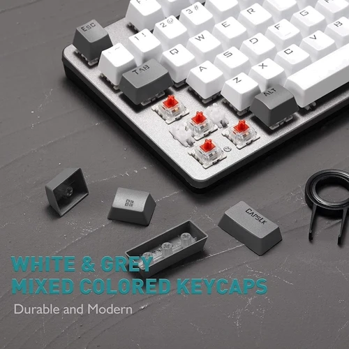 Клавиатура Aula F3287 Keycap KRGD Blue USB UA Grey/White (6948391240954): Дополнительно подсветка клавиш, украинская раскладка