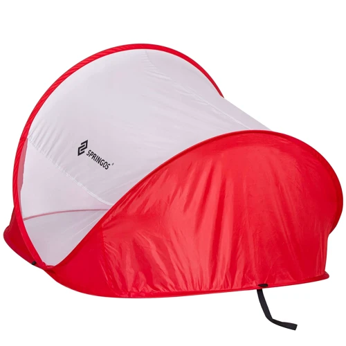 Палатка Springos Pop Up пляжная 120 x 200 см бело-красная (PT0120)