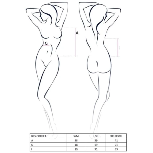 Корсет со шнуровкой Passion BES CORSET white L/XL