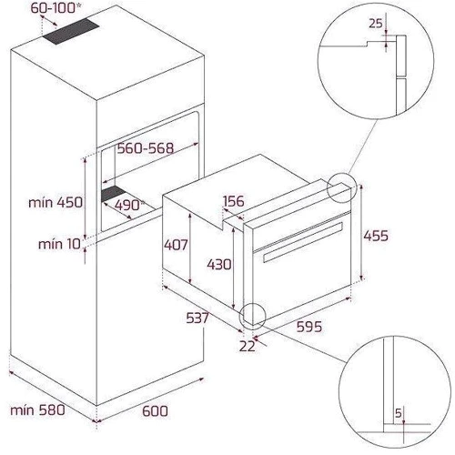 Духовой шкаф электрический Teka HLC 8400 ST (111130004): Мощность подключения, Вт 3015
