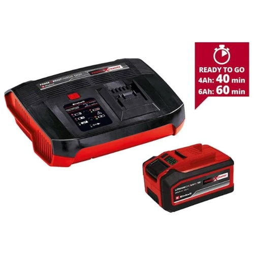 Акумулятор та зарядний пристрій для електроінструменту Einhell 18V 4-6 Ah PXC 6A Boostcharger (4512143): Тип акумулятора Li-Ion