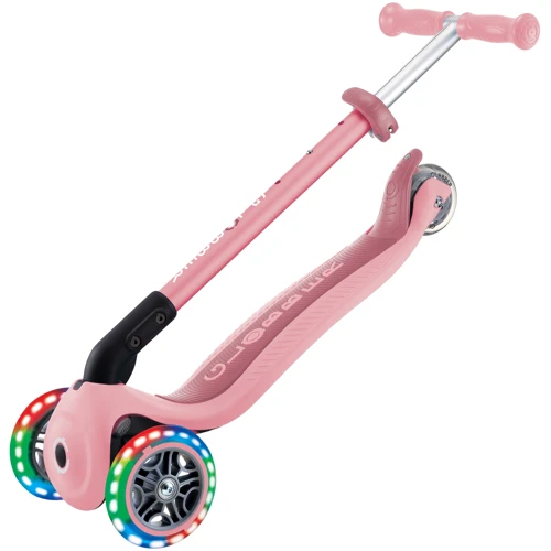 Самокат Globber серии PRIMO FOLDABLE LIGHTS, пастельно-розовый, 3 колеса с подсветкой 50 кг 3+ (432-211-3) фото 10