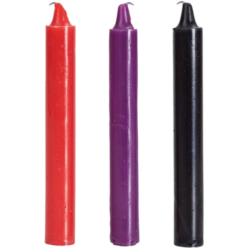 БДСМ свечи низкотемпературные Doc Johnson Japanese Drip Candles - 3 Pack Multi-Colored