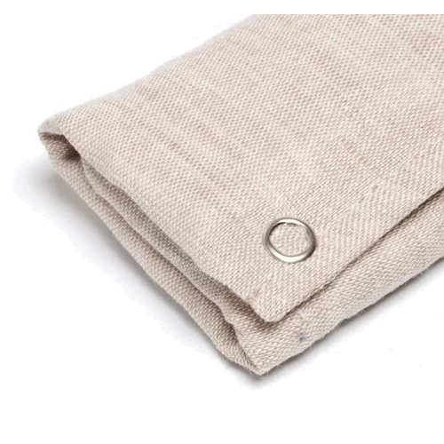 Льняная накладка на ремень безопасности Lintex 6,5х25 см серая (нрб-1)