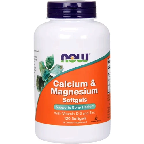NOW Foods Calcium And Magnesium With Vitamin D3, 120 Softgels (NF1251)