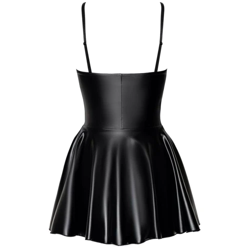 Платье Noir Handmade F308 Dreamer wetlook corset mini dress with front zipper Вlack, XXL