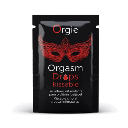 Пробник Возбуждающие капли для клитора Orgie Orgasm Drops Kissable, 2 мл, тепло-холод, вкус яблока