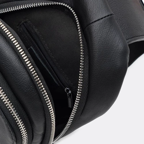 Мужская сумка-слинг Ricco Grande черная (K16003-black): Фактура Матовая, Гладкая