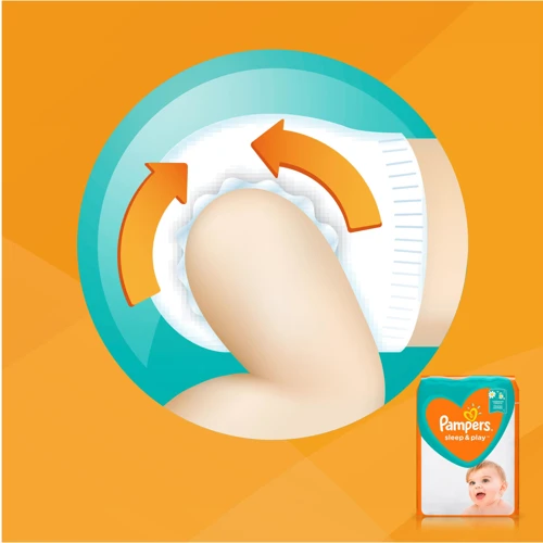 Подгузники Pampers Sleep & Play Midi Размер 3 (6-10 кг), 58 шт (4015400224211) фото 6