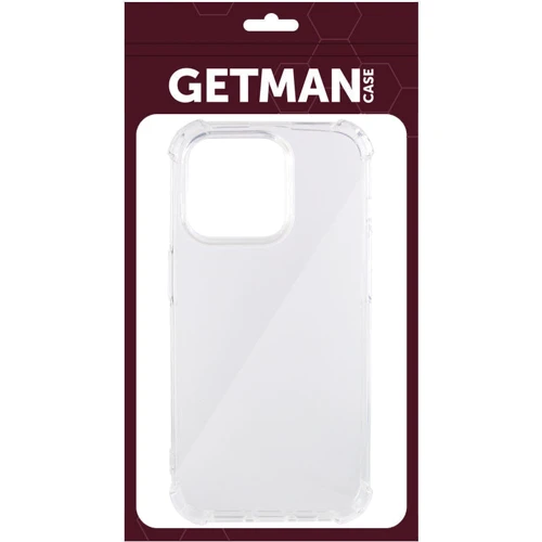 Чехол для iPhone TPU Case GETMAN Ease logo Transparent for iPhone 16 Pro фото 6