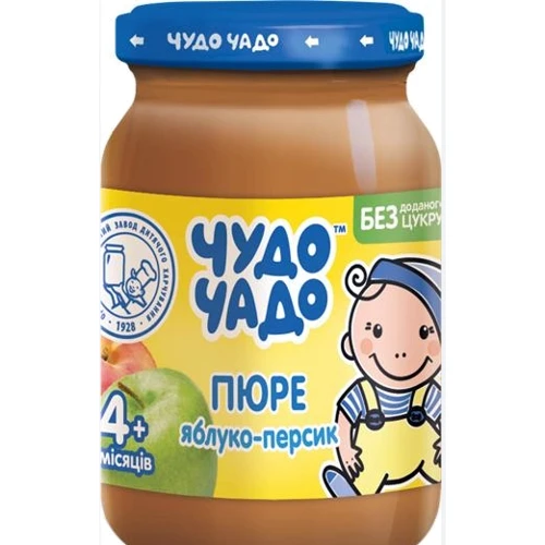 Пюре Чудо-чадо Персик-яблоко без сахара 170 г (4820016254749)