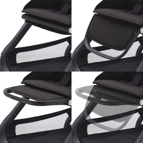 Прогулянкова коляска Bugaboo Dragonfly Graphite/Grey Melange (без капюшона) (100047039): Кількість блоків 1