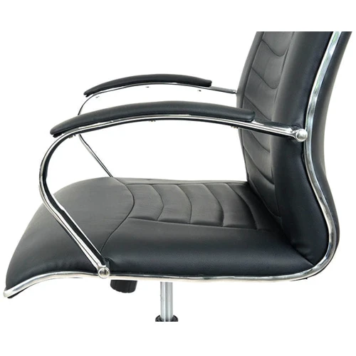 Крісло АКЛАС ST35 TILT PU Black Чорне (00158139): Оснащення С крестовиной, С колесиками, Подлокотники, Механизм качания