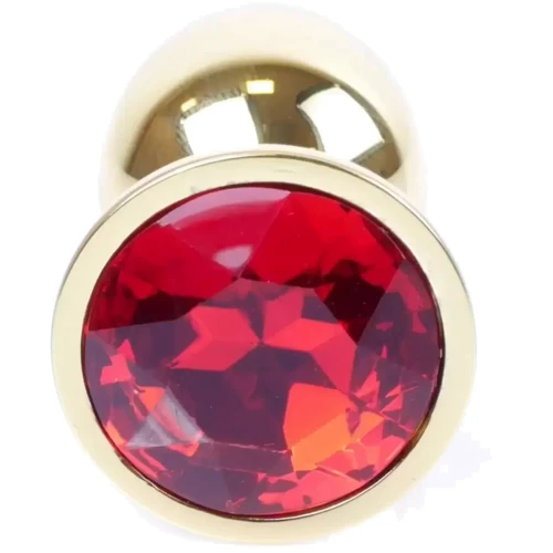 Анальная пробка с кристаллом BOSS of TOYS Boss Series - Jewellery Gold PLUG Red S, BS6400019