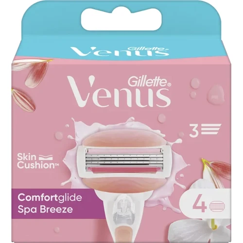 Gillette Venus Comfortglide Spa Breez Сменные картриджи для бритья женские 4 шт: Вид Сменные кассеты