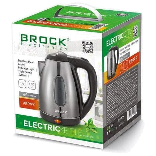 Электрочайник BROCK WK 0605 GY: Мощность, Вт 1500