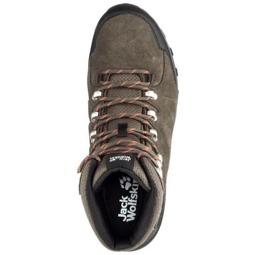 Ботинки Jack Wolfskin Refugio Texapore Mid M 4049841-4287 41 хаки натуральная замша зимние фото 4