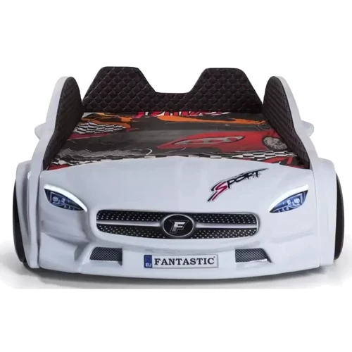 Детская кровать машина Fantasy Mercedes белая фото 6
