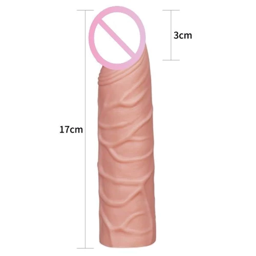 Насадка LoveToy Pleasure X-Tender Penis Sleeve Brown Add 1", Flash