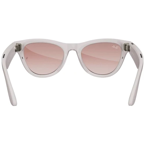 Смарт-очки Ray-Ban Meta Skyler Standard - Shiny Chalky Gray / Gradient Cinnamon Pink size L (RW4010 670013 52-20) фото 4