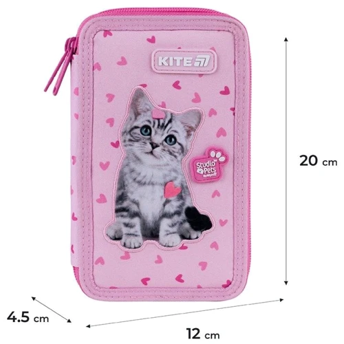 Набор Kite рюкзак + пенал + сумка для обуви 555 Studio Pets-1 (SET_SP25-555S-1): Цвет розовый