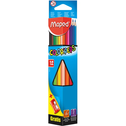 Олівці кольорові Color Peps Classic 12 кольорів + точилка, Maped