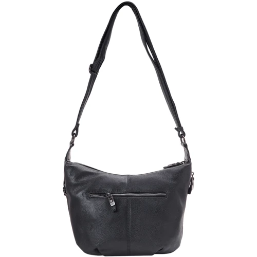 Женская сумка хобо Giorgio Ferretti черная (SHIGF2019197-black): Фактура Матовая, Зернистая