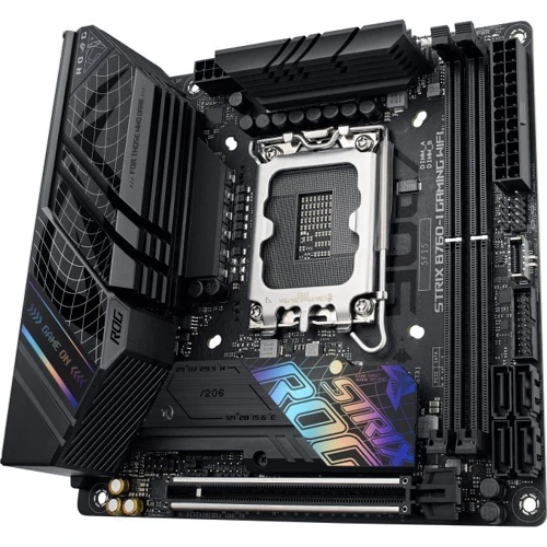 ASUS ROG STRIX B760-I GAMING WIFI: Оперативная память 2xDDR5 7600 МГц, до 64 ГБ