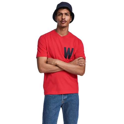 Футболка H&M 5099376 L красная с принтом