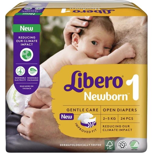 Подгузники Libero New Born 1 2-5 кг 24 шт (7322541197562): Тип Подгузники
