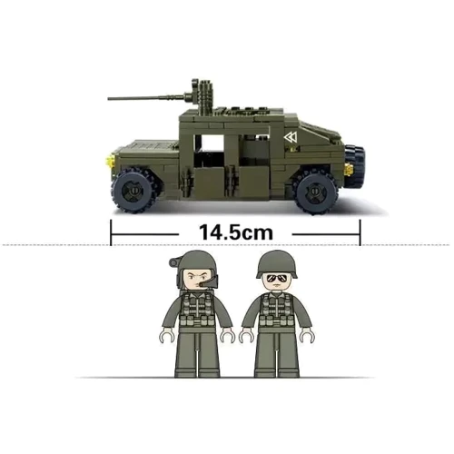 Конструктор SLUBAN M38-B0297 армія, військова машина, фігурки, 175дет, 23,5-19,5-4,5см: Виробник Sluban