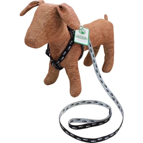 Шлея и поводок Lucky Pet Лапки черная (4820224219486): Производитель Lucky Pet
