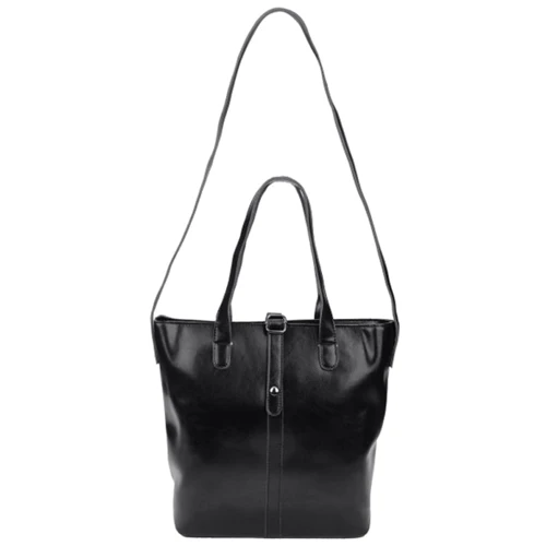Женская сумка тоут Borsa Leather черная (10t8853-black): Пол Женский