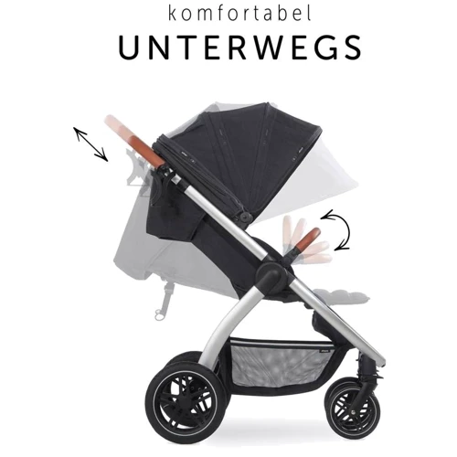 Коляска прогулочная Hauck Uptown Melange Black (14827-3): Возможность установки люльки нет