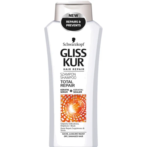 Schwarzkopf Gliss Kur Total Repair Shampoo 400 ml Шампунь для сухих поврежденных волос