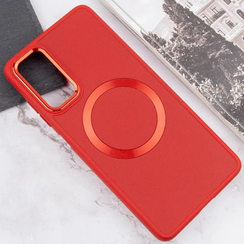 Чехол для телефонов TPU Case Bonbon Metal Style with MagSafe Red for Samsung A256 Galaxy A25 5G: Цвет красный