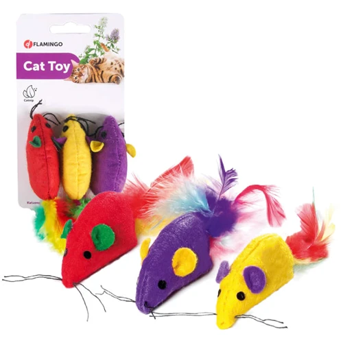 Іграшка для котів Flamingo Supermouse з котячої м'ятою 6х2 см