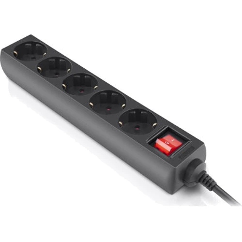 Сетевой фильтр REAL-EL RS-Protect M Black, 5 розеток, 10м (EL122300037): Тип подключения фильтра Евровилка