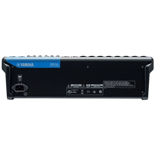 Компактный микшерный пульт YAMAHA MG16: Аналоговые входы 8 (10) моно (XLR combo), 4 (2) стерео входа (1/4" Jack + RCA)